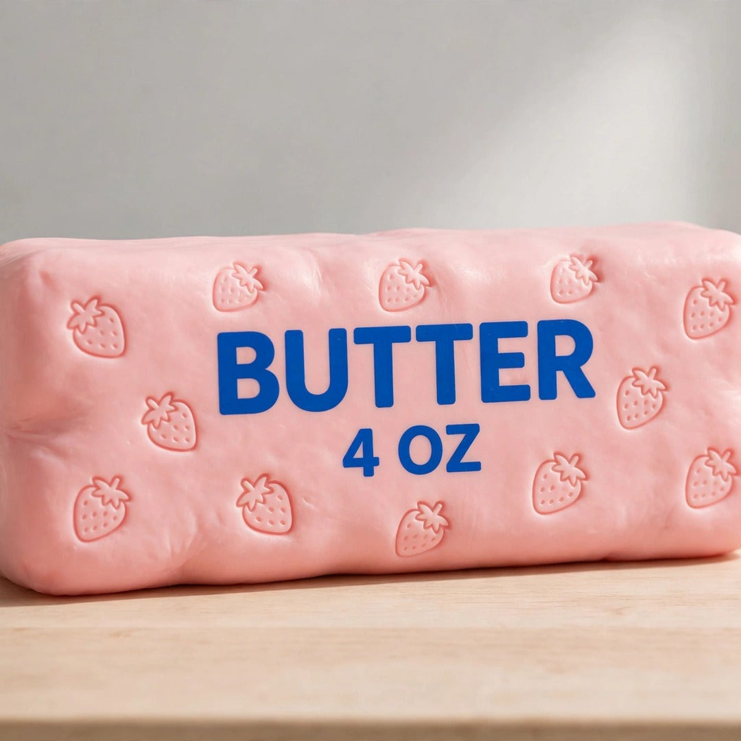 Wet Soft Butter Strip Slow Rebound Squeezing Toy Decompression Model