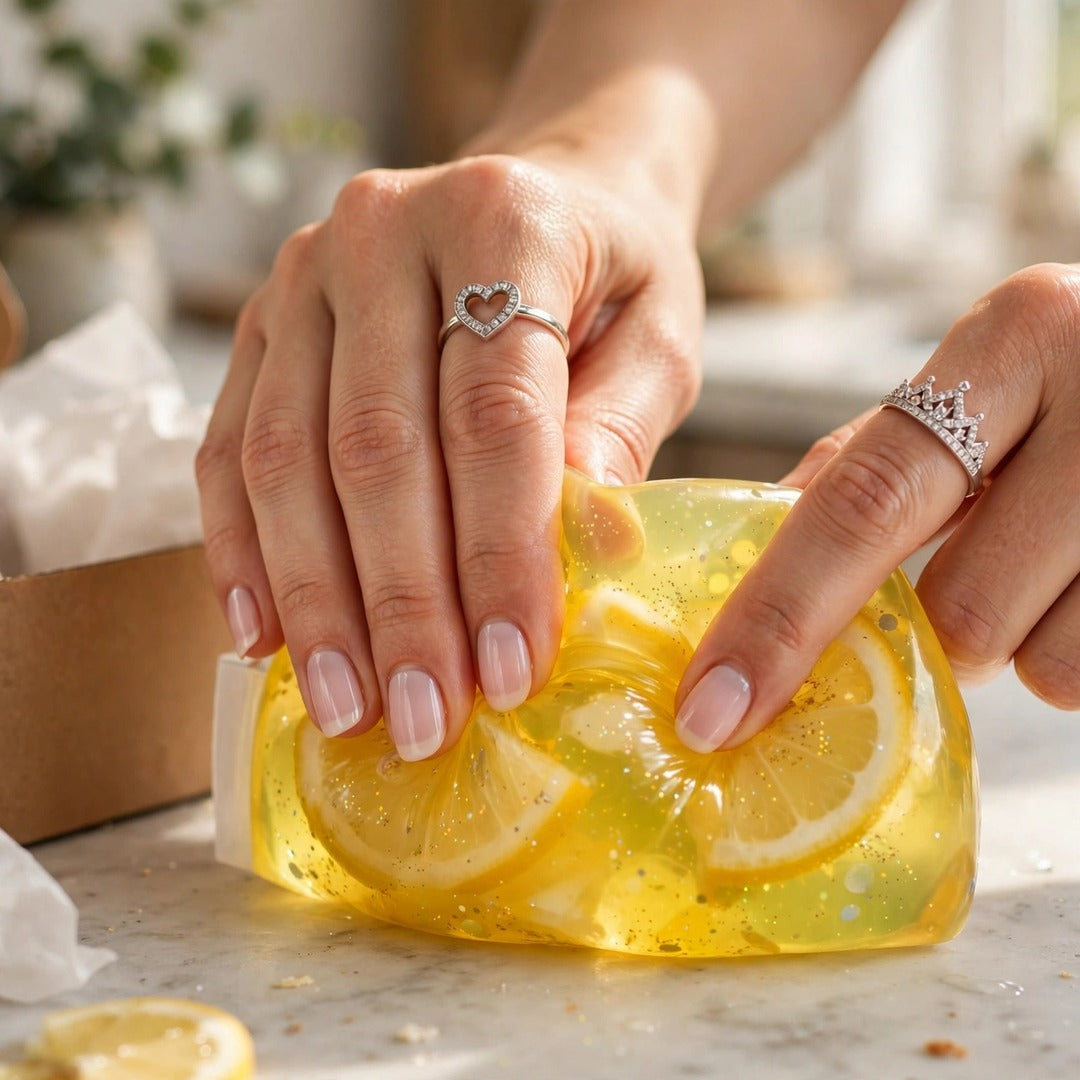 Lemon Sparkle Tube squishy lifestyle photo 1