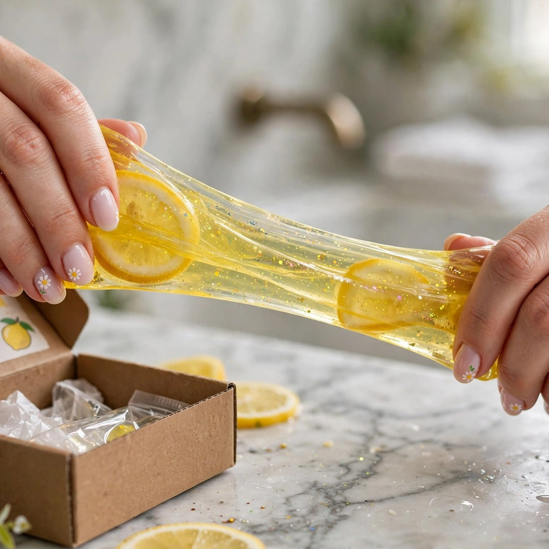 Lemon Sparkle Tube squishy lifestyle photo 2