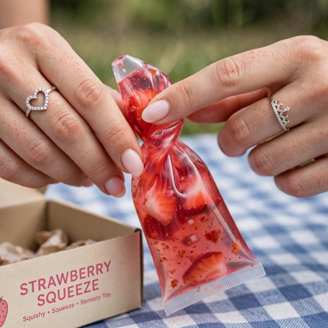 Strawberry Sparkle Tube squishy lifestyle photo 2