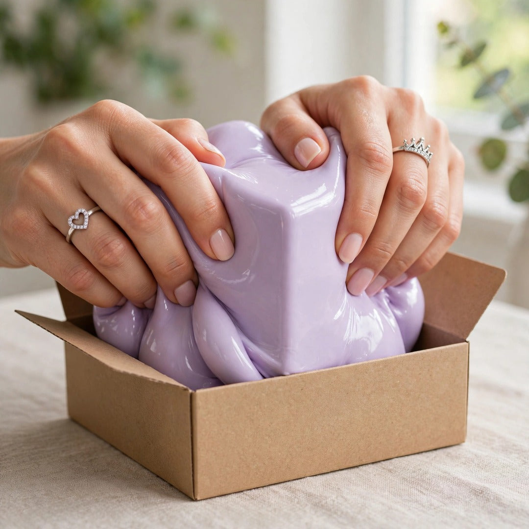 Violet Squishy Box squishy lifestyle photo