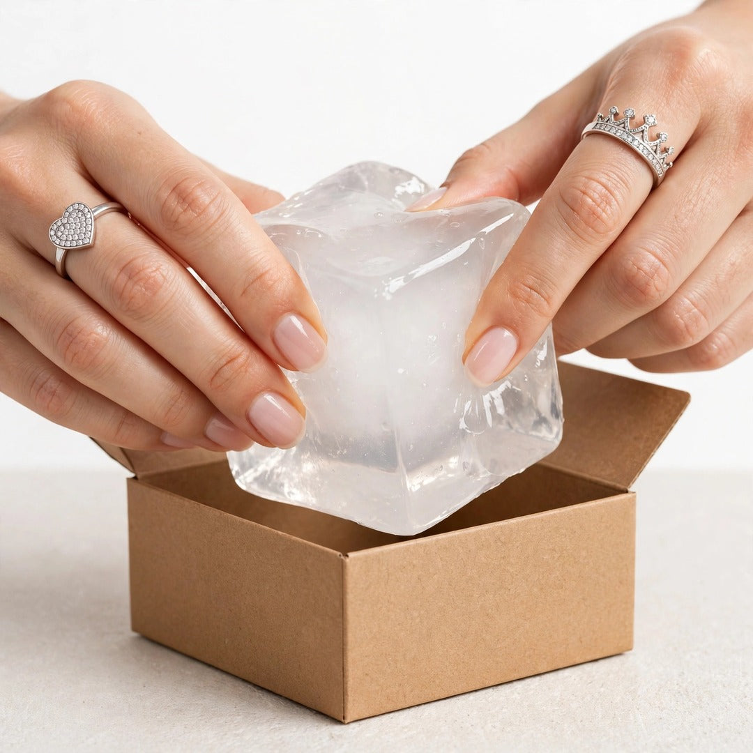 White Ice Cube squishy lifestyle photo