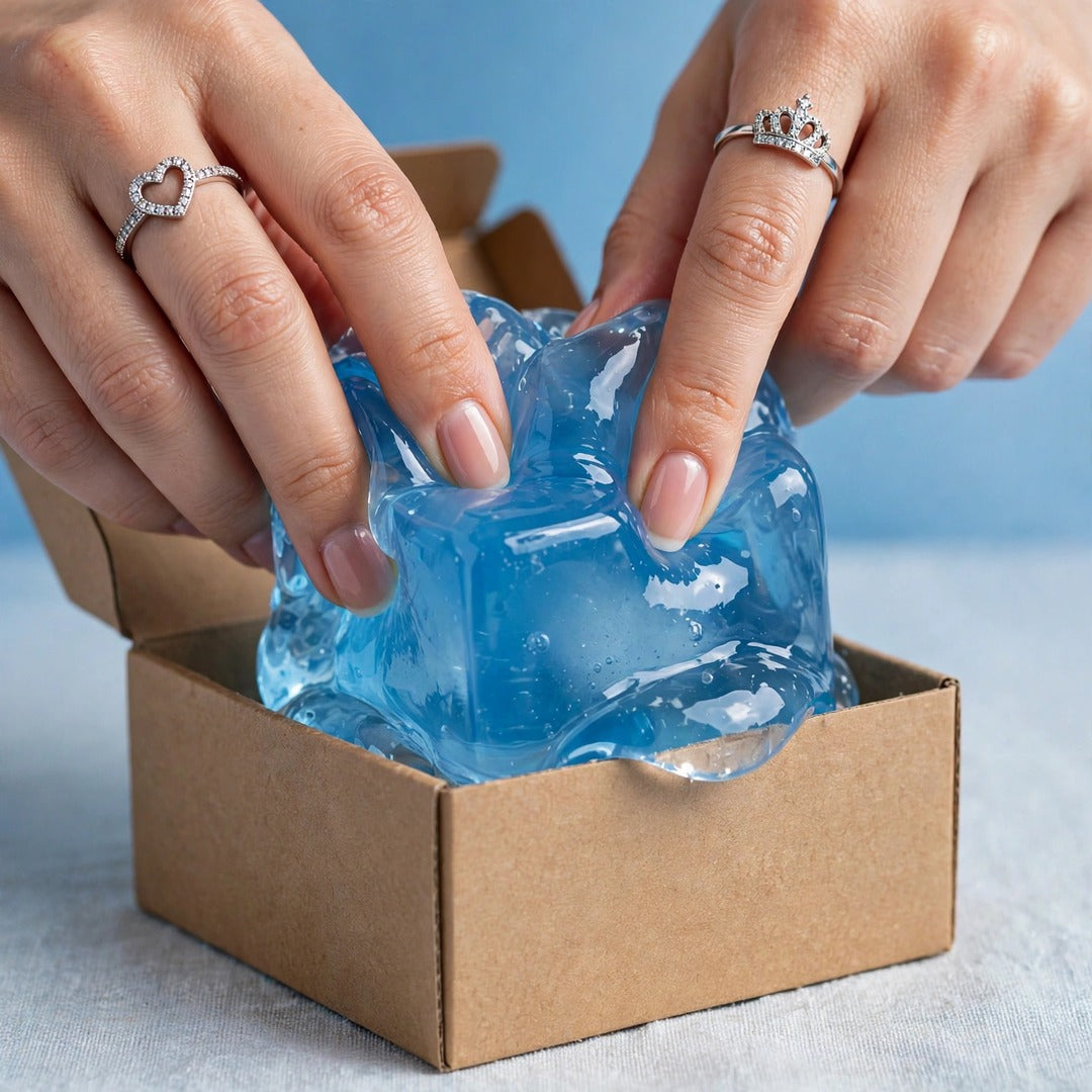 Blue Ice Cube squishy lifestyle photo