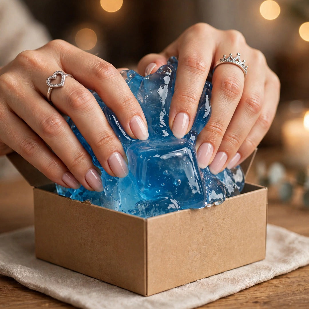 Blue Ice Cube squishy lifestyle photo