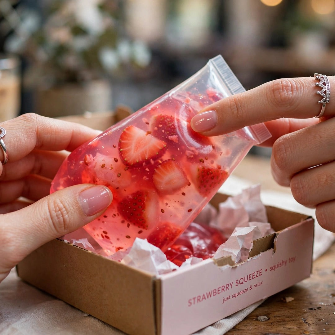 Strawberry Sparkle Tube squishy lifestyle photo 3