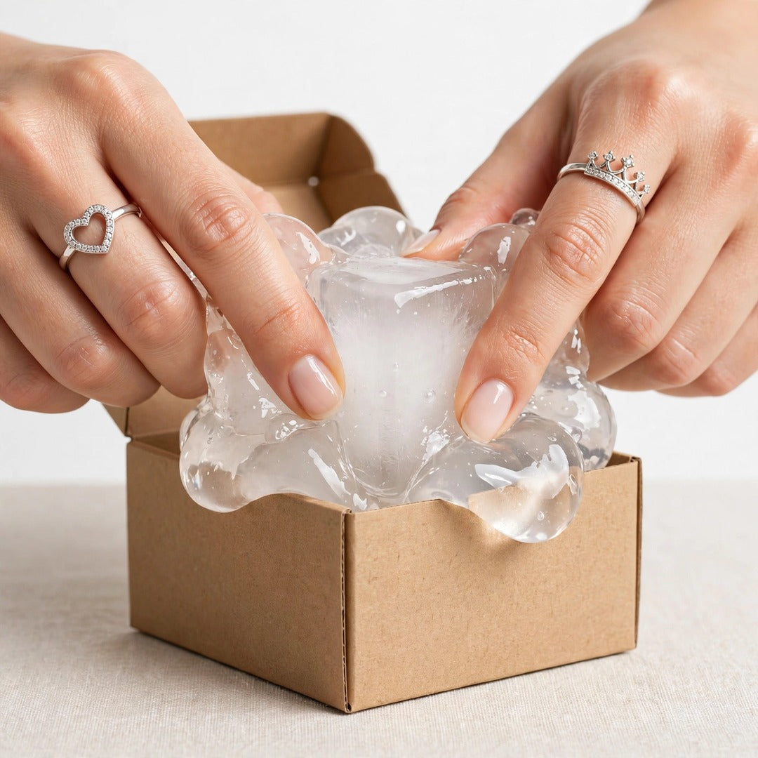White Ice Cube squishy lifestyle photo